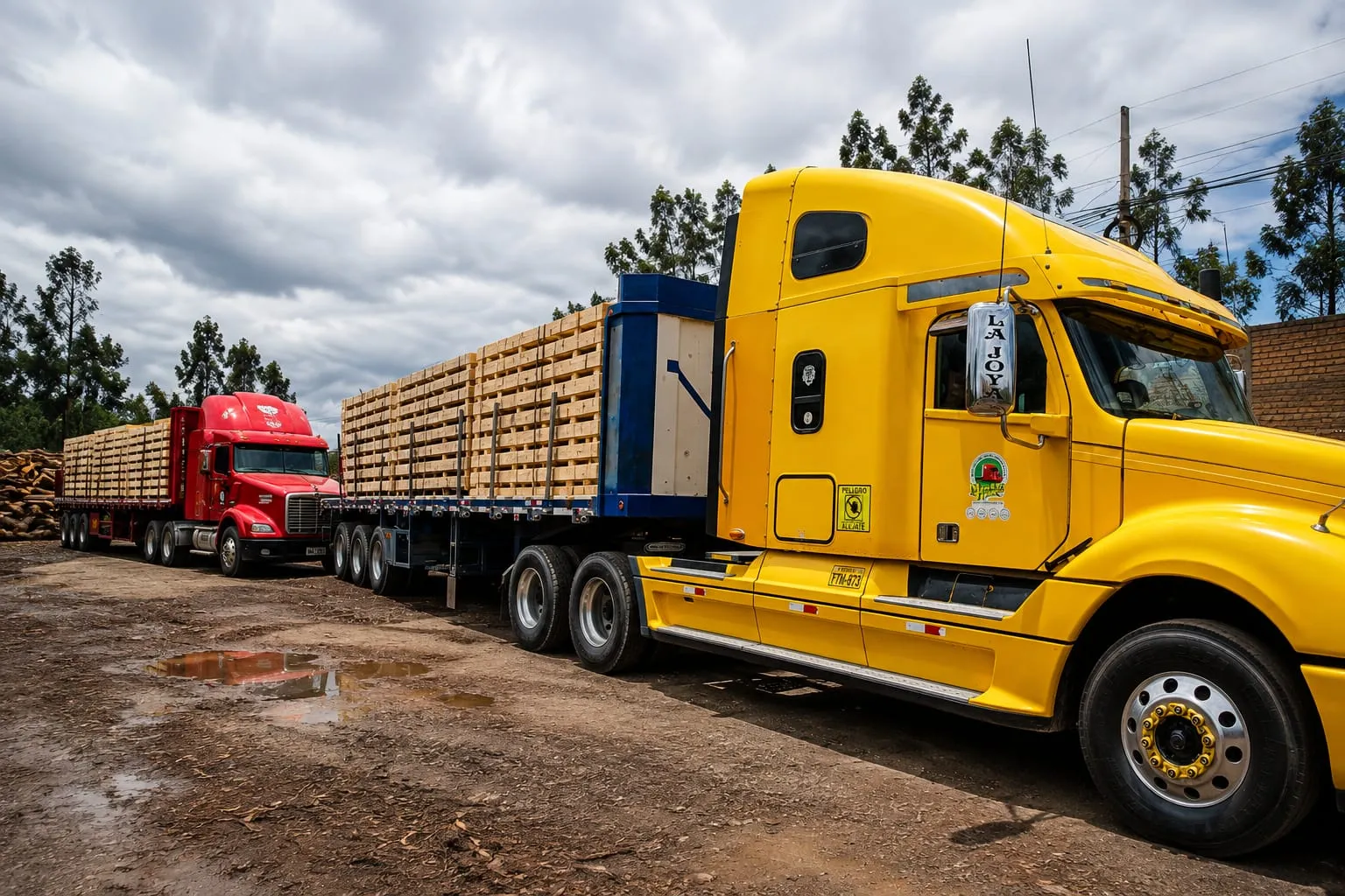 Camiones de FORCAX listos para despacho